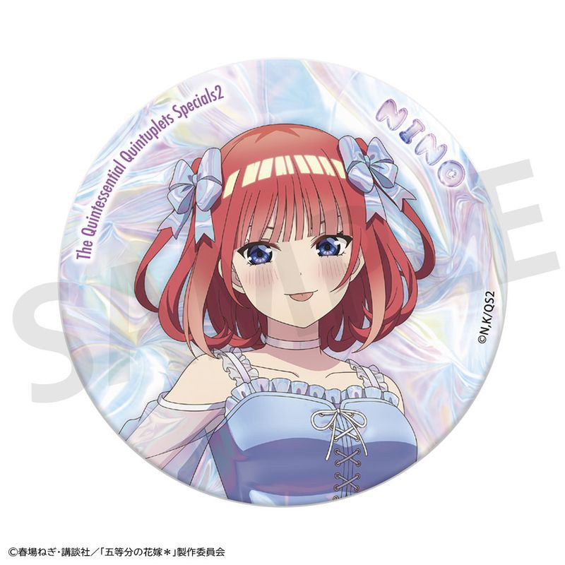 【新品/公式】五等分の花嫁*_おおきなキラキラ缶バッジ 中野二乃 公式グッズ colleize コレイズ アニメ キャラクター グッズ