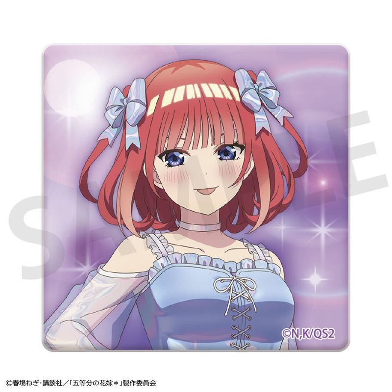 【新品/公式】五等分の花嫁*_スクエア缶バッジ 中野二乃 公式グッズ colleize コレイズ アニメ キャラクター グッズ