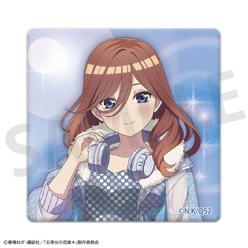 乐天商城 - 【新品/公式】五等分の花嫁*_スクエア缶バッジ 中野三玖 公式グッズ colleize コレイズ アニメ キャラクター グッズ