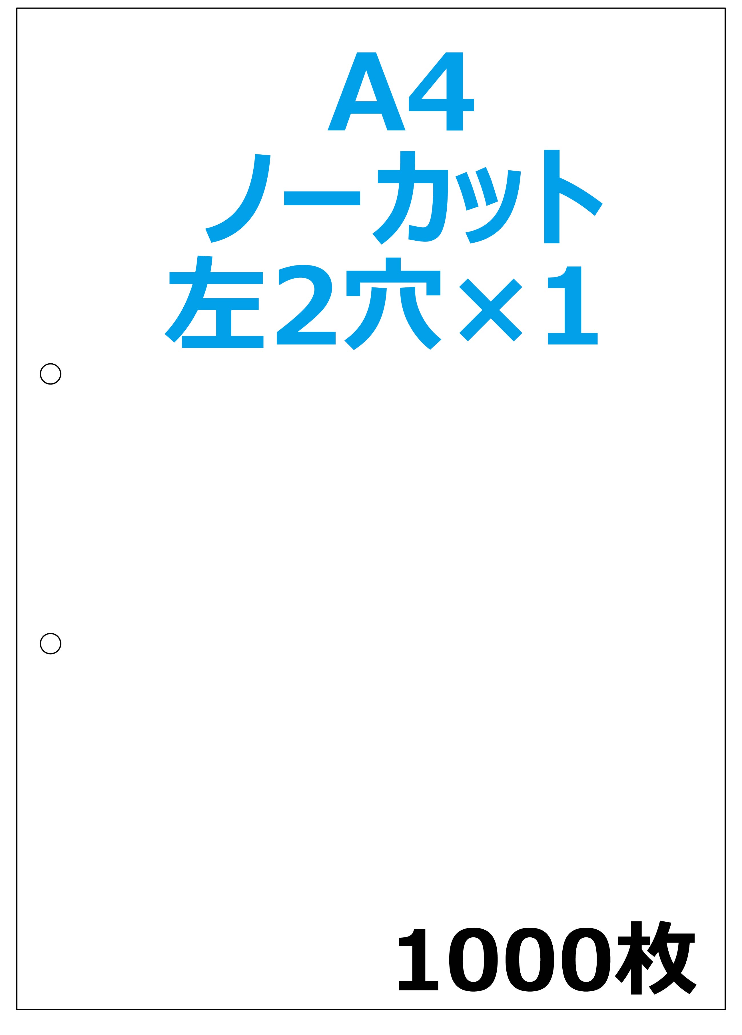 樂天商城 - A4白紙 2穴 プリンタ帳票 1000枚 NP2001