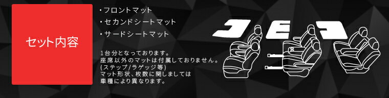 ホンダ オデッセイ RA6/RA7/RA8/RA9 スタンダードフロアマット 全座席分セット