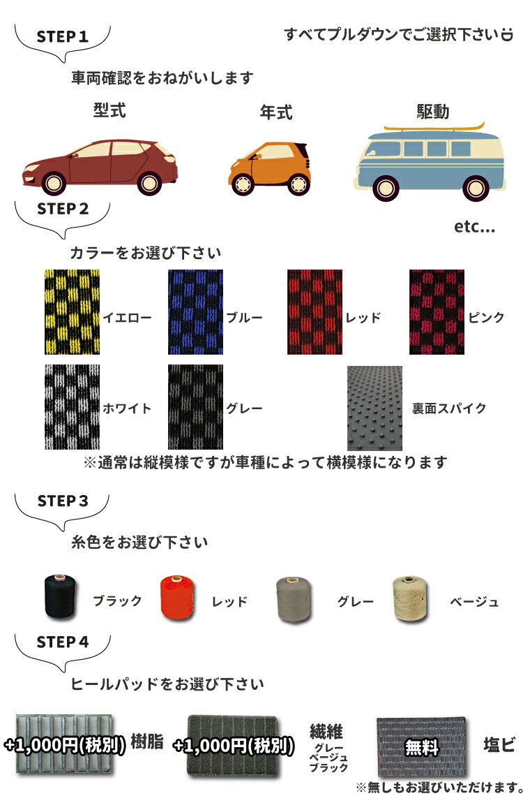 トヨタ ビスタ/アルデオ SV50系/SV51系 Nチェックフロアマット 全座席分セット