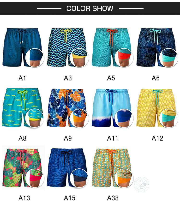 水着 メンズ 海パン インナー付き サーフパンツ スイムショートパンツ ハーフパンツ ボートショーツ 膝上 短め 海水パンツ 短パン 水陸両用 サーフショーツ ラッシュガード おしゃれ ビーチ サーフィン uvカット 海 海水浴 プール 旅行 速乾 夏 夏服 父の日