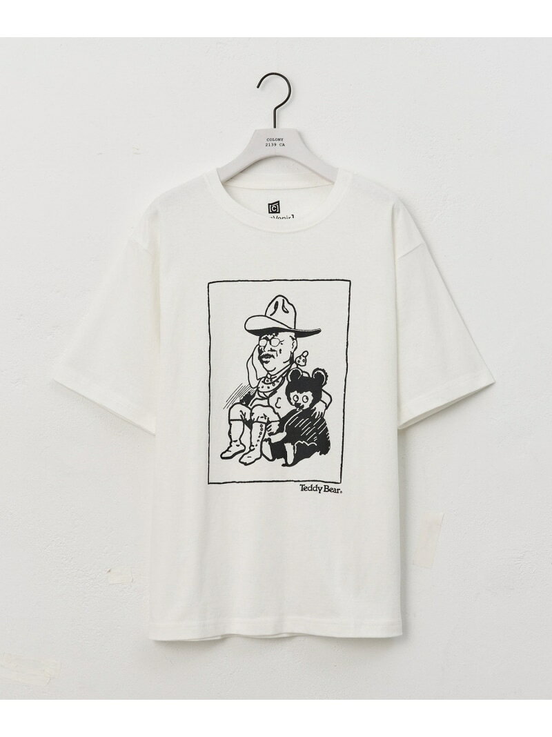 【ConVenir】テディベアルーズベルトTEE COLONY 2139 コロニー トゥーワンスリーナイン トップス カットソー・Tシャツ ブラック ホワイト【先行予約】*[Rakuten Fashion]