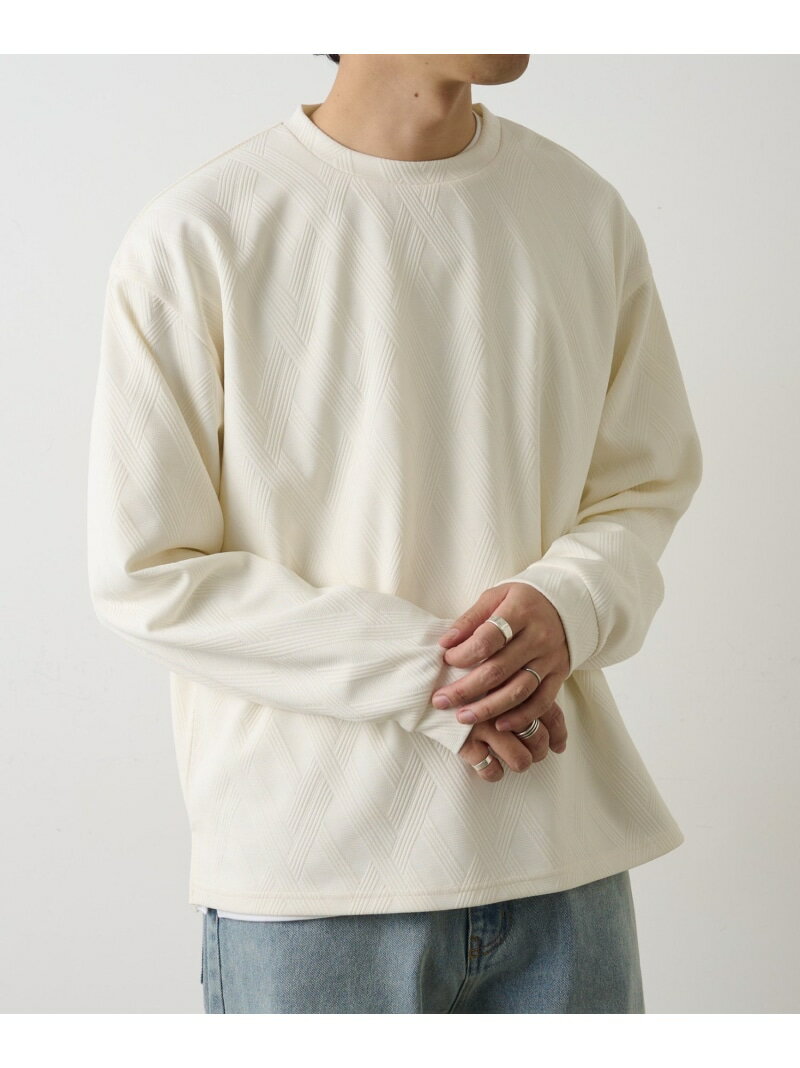 クロスラインジャガードロンT COLONY 2139 コロニー トゥーワンスリーナイン トップス カットソー・Tシャツ ホワイト ブラック【先行予約】*【送料無料】[Rakuten Fashion]