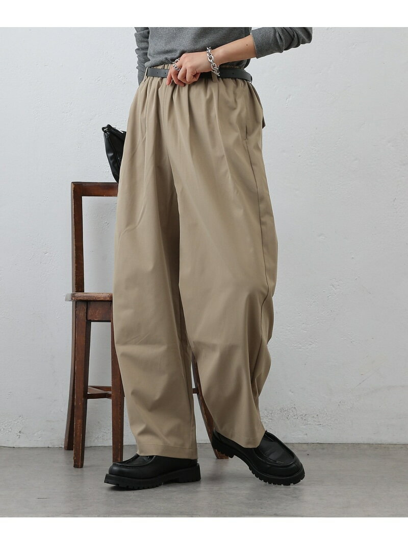 タックコクーンパンツ COLONY 2139 コロニー トゥーワンスリーナイン パンツ その他のパンツ ブラック ベージュ【先行予約】*【送料無料】[Rakuten Fashion]