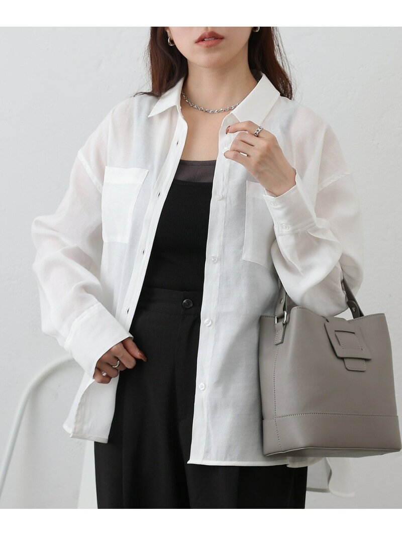 リップルポケットシャツ COLONY 2139 コロニー トゥーワンスリーナイン トップス シャツ・ブラウス ホワイト イエロー ブルー ブラウン ブラック【先行予約】*【送料無料】[Rakuten Fashion]