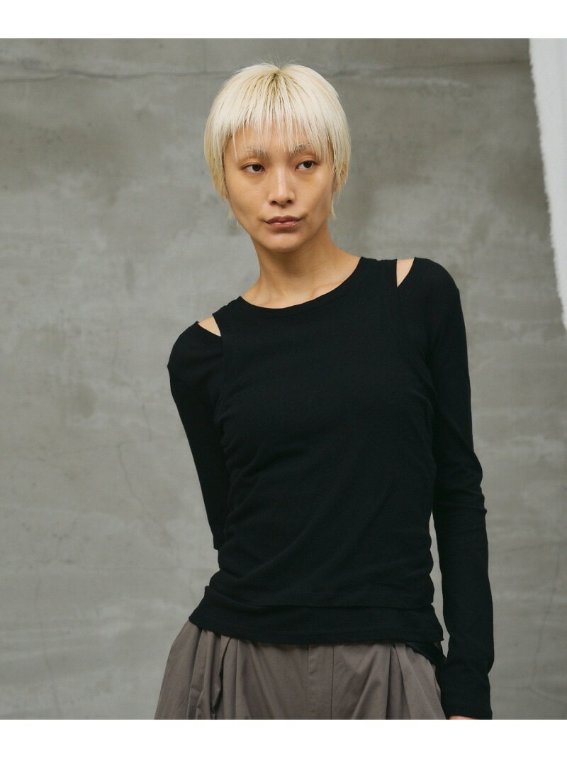 シアーコットン2ピースレイヤードセットL/S COLONY 2139 コロニー トゥーワンスリーナイン トップス カットソー・Tシャツ ホワイト グリーン ピンク グレー ブラック