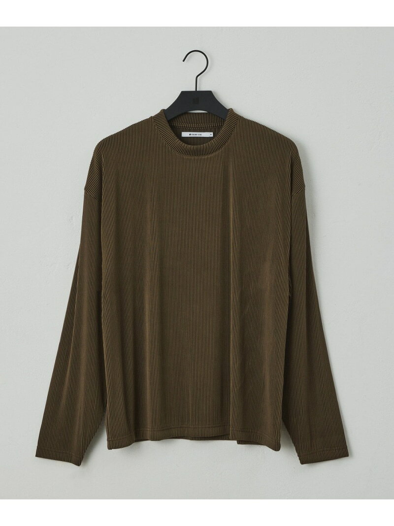 ストレッチプリーツ長袖T COLONY 2139 コロニー トゥーワンスリーナイン トップス カットソー・Tシャツ ネイビー グレー ブラウン ブラック【送料無料】[Rakuten Fashion] — vista 2
