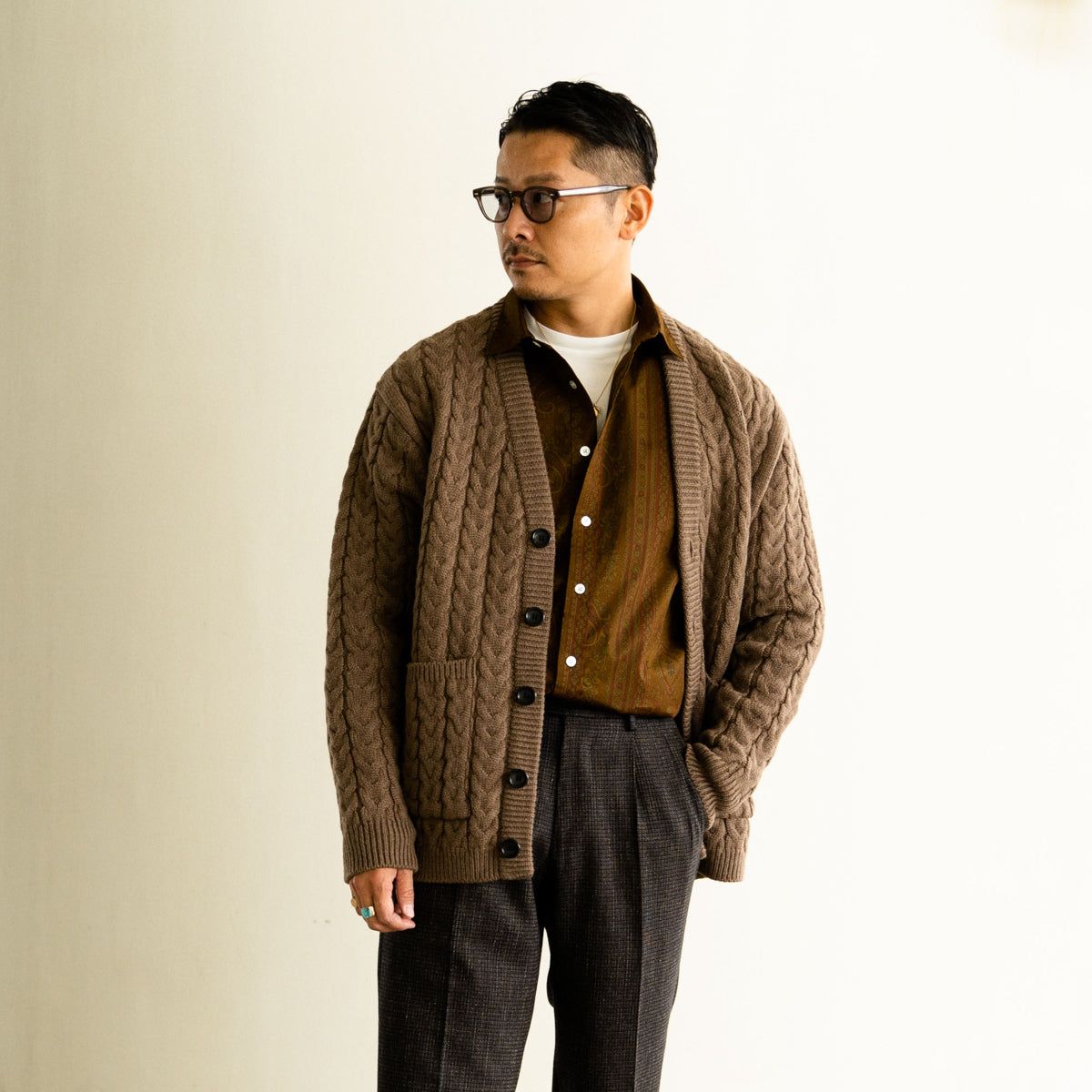 COLONY CLOTHING / CABLE CARDIGAN / CC2202-KN01 コロニー クロージング