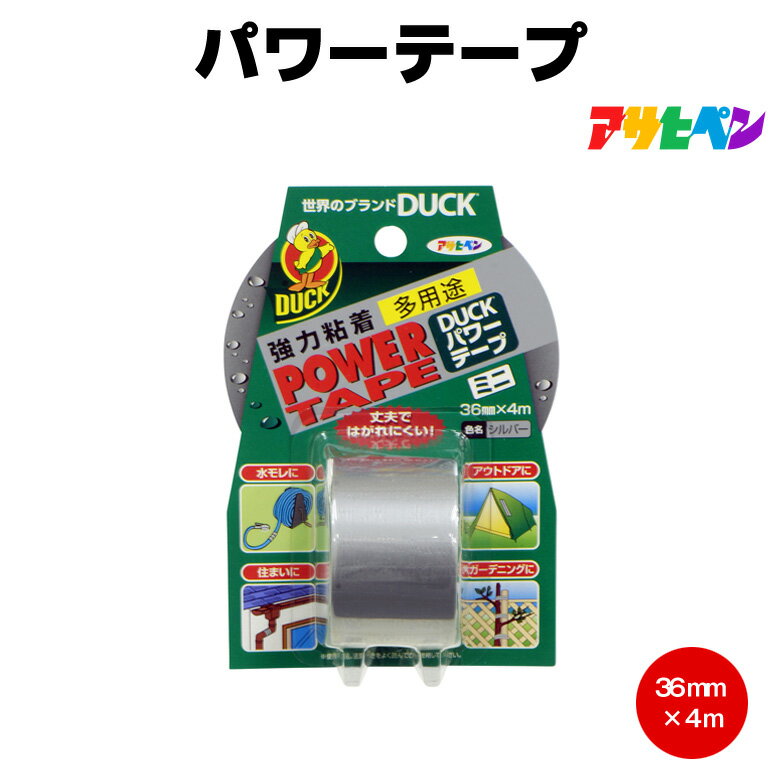 アサヒペン パワーテープ 36mm×4m クリヤメッシュ ホース アウトドア 樋 窓 ガラス 防水 屋外