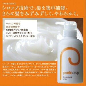 【あす楽】ピュエルシロップトリートメントシロップの新技術!果実のメカニズムを取り入れました。ピュエルシロップ技術でしなやかな髪に。パーマ・カラーで傷んだ髪の方へポイント10倍【5000円以上で送料無料】売れ筋【10P05Nov16】