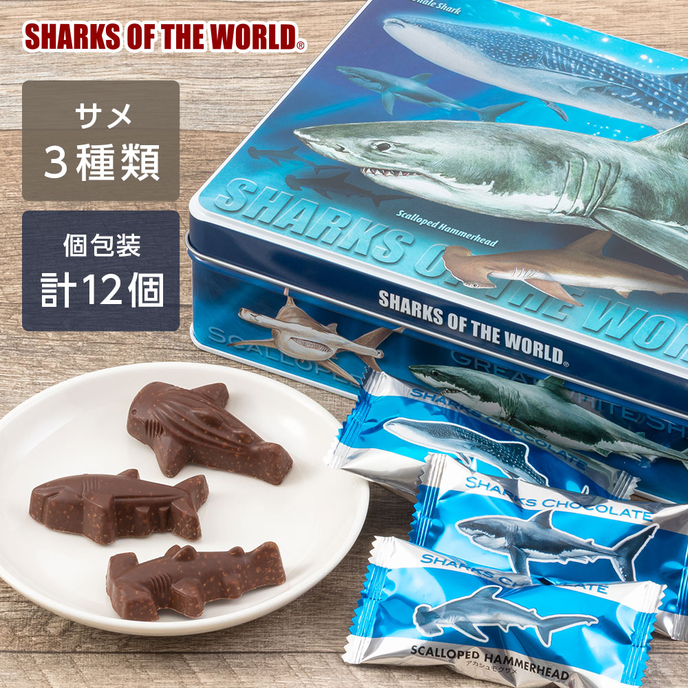 サメのチョコ 12個入 パフ入りチョコ シャークス チョコレート | ギフト お返し 菓子 お菓子 おかし スイーツ すいーつ チョコ ちょこ 友チョコ クリス...