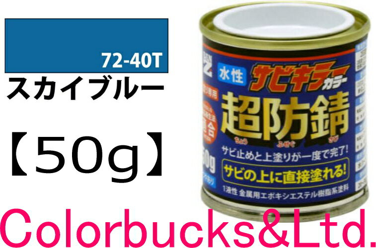 【超防錆 サビキラーカラー】【スカイブルー】【50g】【サビキラープロシリーズ】BANZI　BAN-ZIサビキラーPROカラーサビキラーシリーズ最強の防錆効果を誇る水性塗料水性防錆塗料　さび封じバンジー/バンジ