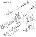 Jupiter-R-J1/J2ジュピター用パーツNo.5 フルイドチップ（ノズル）各サイズDevilbiss　デビルビスジュピター R　LVMP仕様　ノズル口径は7種類（1.0/1.1/1.2/1.3/1.4/1.5/1.8mm）パーツ販売