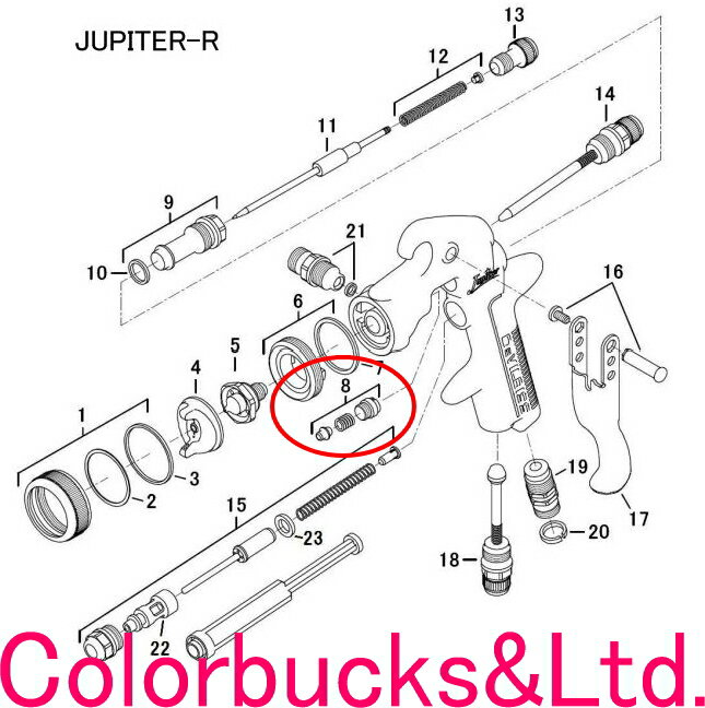 Jupiter-R-J1/J2ジュピター用パーツ・・Devilbiss デビルビスジュピターR用パーツ販売
