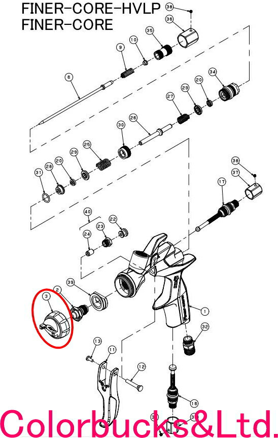 【FINER-CORE-HVLP No.3 空気キャップ1個】【パーツ販売】エアキャップ【421200】【421201 HVLP】【ファイナーコア】明治機械製作所 meiji自動車補修専用ハンドスプレーガンFINER-CORE 専用 / FINER-CORE-HVLP専用