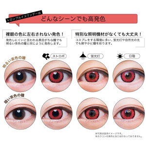 カラコン1dayトロンプルイユワンデー(1箱4枚入)度なし度ありコスプレ高発色14.0mmカラーコンタクトレンズハロウィン