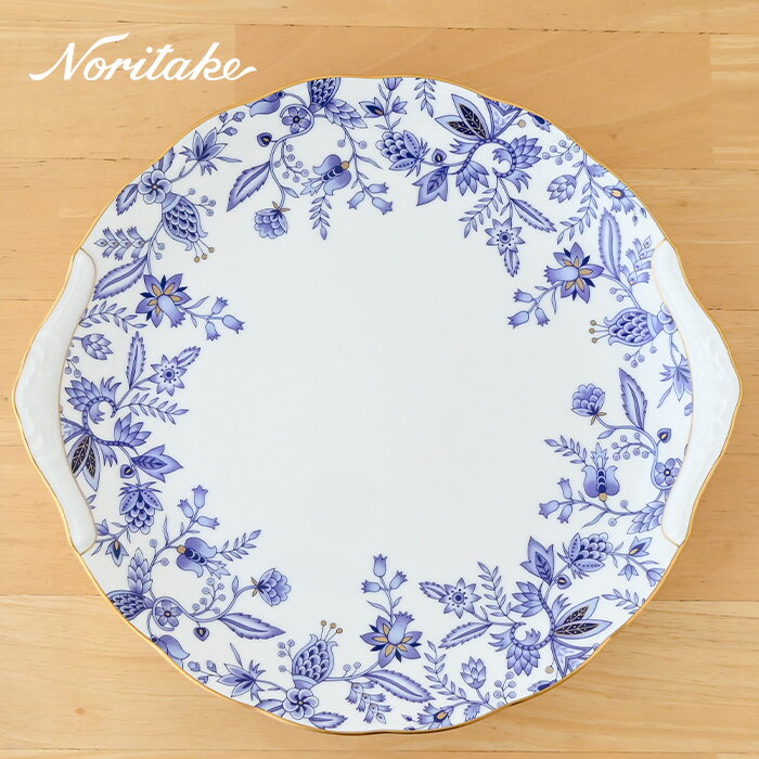 ノリタケ ブルーソレンティーノ 28cmパーティープレート 4562L/T58119A noritake 食器 皿 お皿 ケーキ皿 アフタヌーンティー パーティー プレート 洋食器 おしゃれ ブランド 陶器 シンプル お餞別 結婚祝い 引き出物 誕生日 プレゼント コロリス coloris
