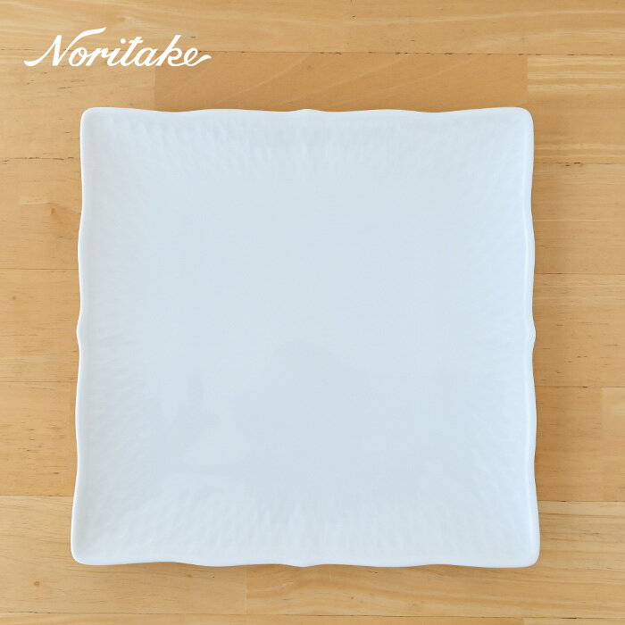 ノリタケ シェール ブラン 23cmスクエアプレート 1655L/T94837 noritake 食器 食洗機 電子レンジ 皿 白 普段使い 洋食器 お皿 おしゃれ ブランド 陶器 シンプル お餞別 結婚祝い 引き出物 誕生日 プレゼント コロリス coloris