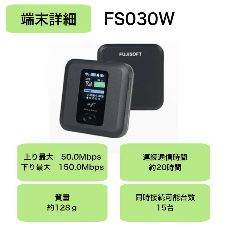 メルカートのレンタルWiFi FS030W(50GB) 30日延長プラン 現在当店でレンタルされているお客様向けのプランです ※返送料金お客様負担(レターパック370)で返送お願いいたします。｜アングル2