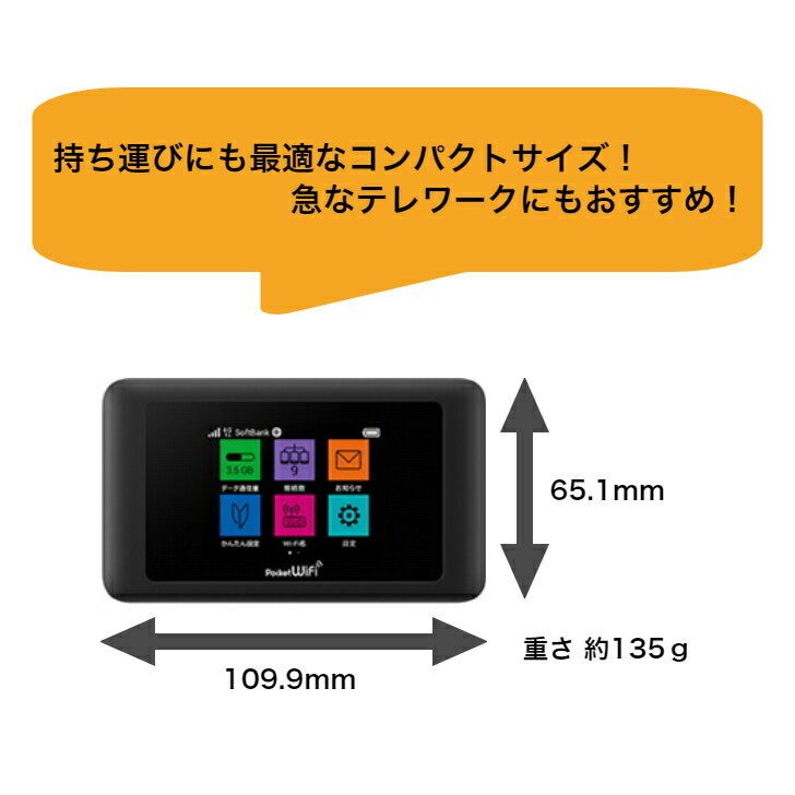 メルカートのレンタルWiFi 602HW(100GB/30日) 30日延長プラン　現在当店でレンタルされているお客様向けのプランです　※返送料金お客様負担レターパック370で返送願います。｜アングル3