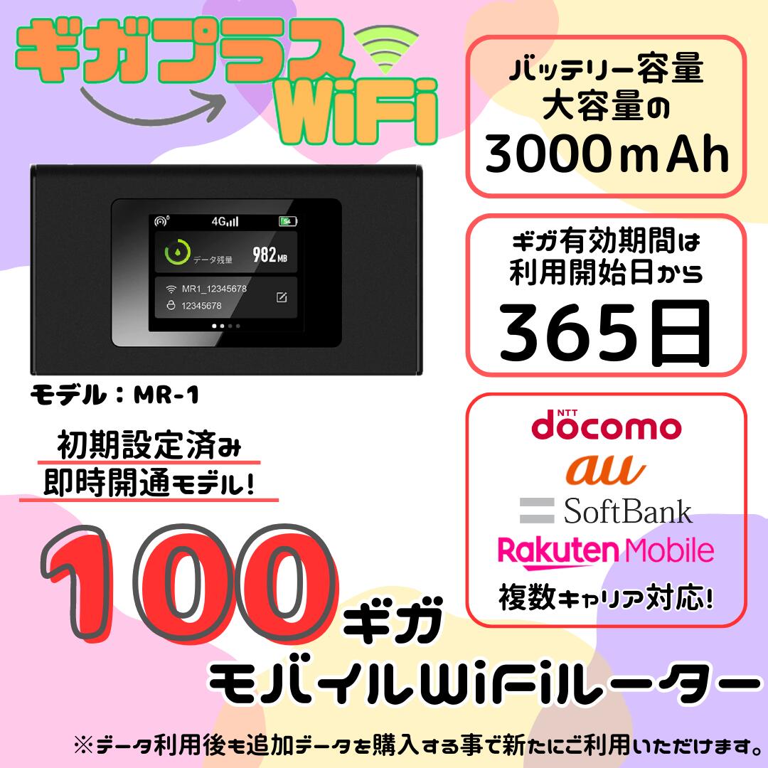 【ギガプラスWiFi】初回100GBセット 