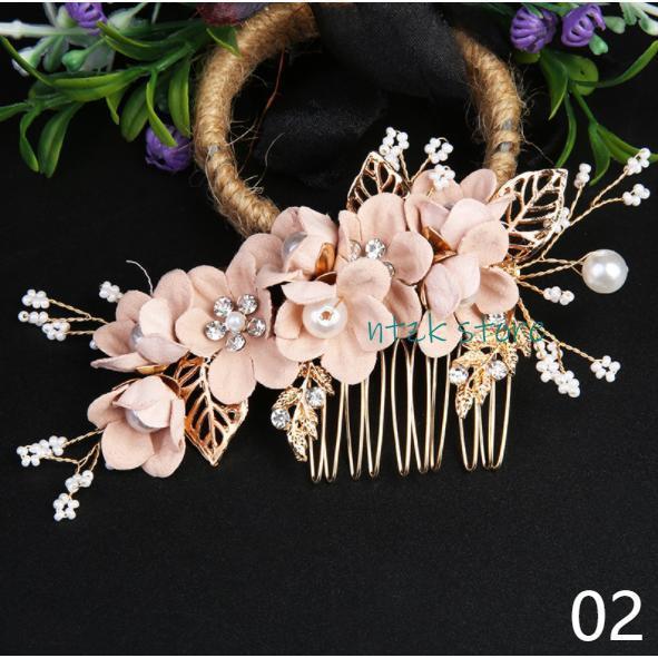 ヘア 子供 髪飾り パール＆花のヘアクリップ リボンヘッドドレス 子供 ヘアアクセサリー アクセサリー 結婚式 発表会 キッズ ヘアアクセサ 3