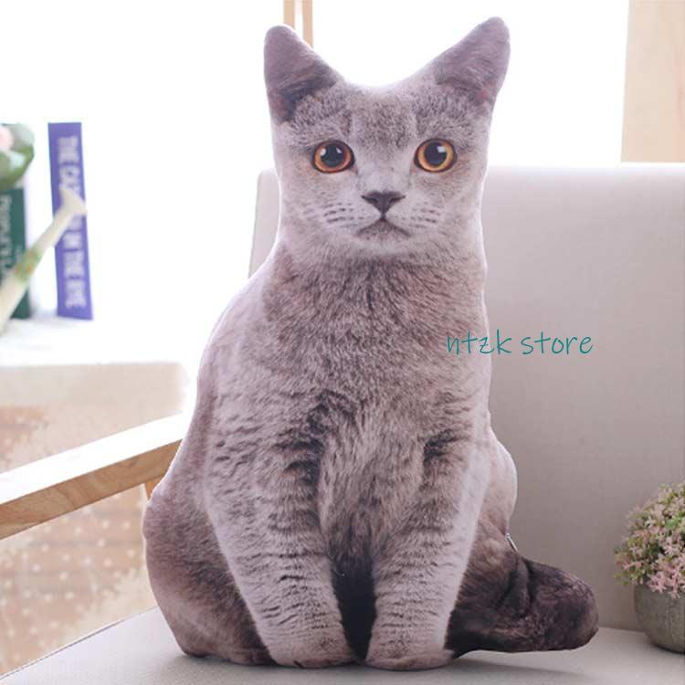 リアルな猫のクッション 猫 抱き枕 猫型 ぬいぐるみ ねこ キャット アニマル インテリア雑貨 ネコグッズ 猫雑貨 かわいい ねこ型クッション 抱き枕 [3]