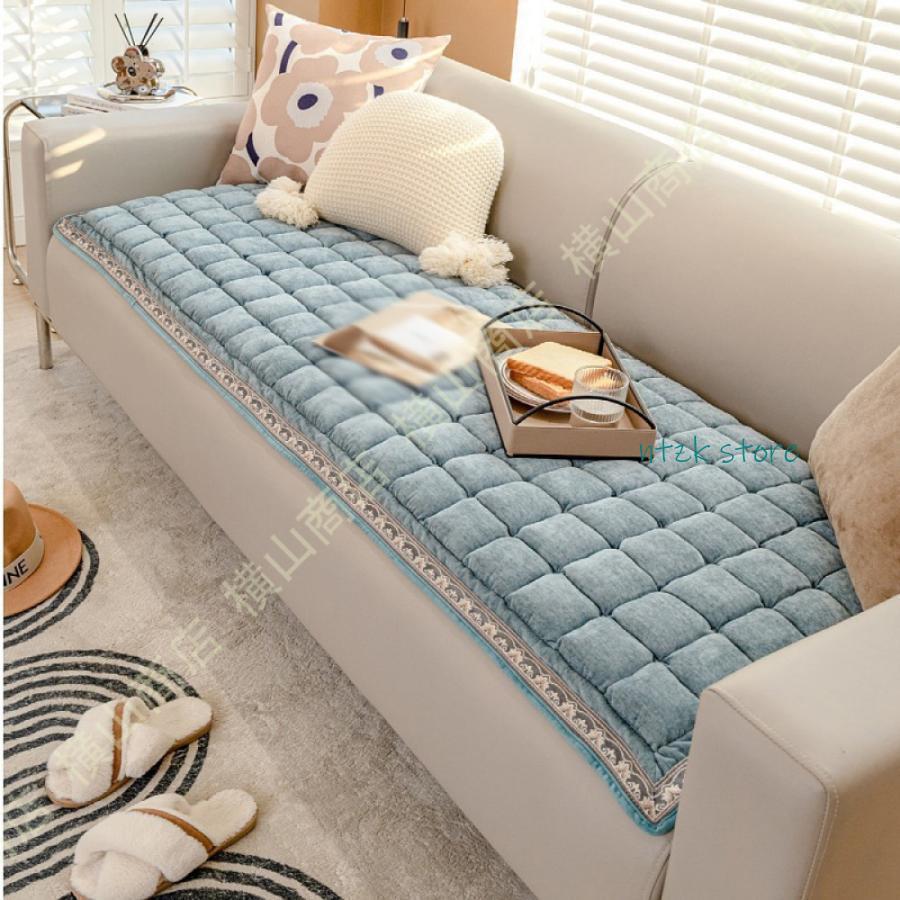 ソファパッド 3人掛け 長座布団 ソファシート ごろ寝クッション 春 夏 秋 冬 洗える オールシーズン 北..