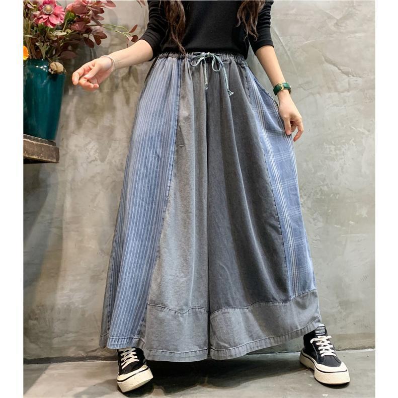 ワイドパンツ レディース ガウチョパンツ ロング丈 パンツ リボン付き 体型カバー 花柄 大きいサイズ ボトムズ ラシャ 春 夏 着痩せ 美脚 おしゃれ 通勤 シンプル　ロングパンツ 可愛い 20代 30代 40代 ゆるっとパンツ デニムパンツ ロングパンツ★素材：デニム生産国：中国★カラー：（写真参考） ※お客様ご使用のPC環境により商品画像のカラーが多少異なる場合があります。仕入時期により多少デザインなど異なる場合があります。ご了承ください。★サイズ(CM)：F パンツ丈：88cm ウエスト(ゴム)：66-116cm ヒップ：152cm ※サイズは人の手によって測っているため、1-3cmの誤差がある場合がございます。予めご了承下さいませ。