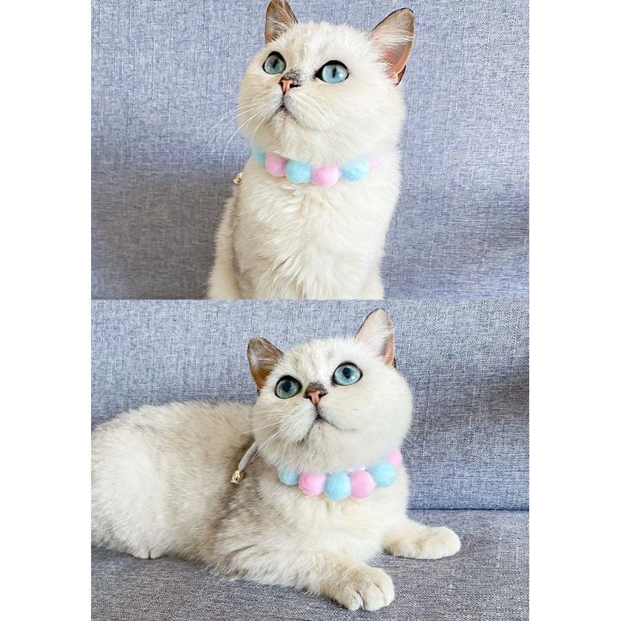 ペット用 チョーカー ネックレス 猫 犬 アクセサリー 首飾り ポンポン 紐 コード ...