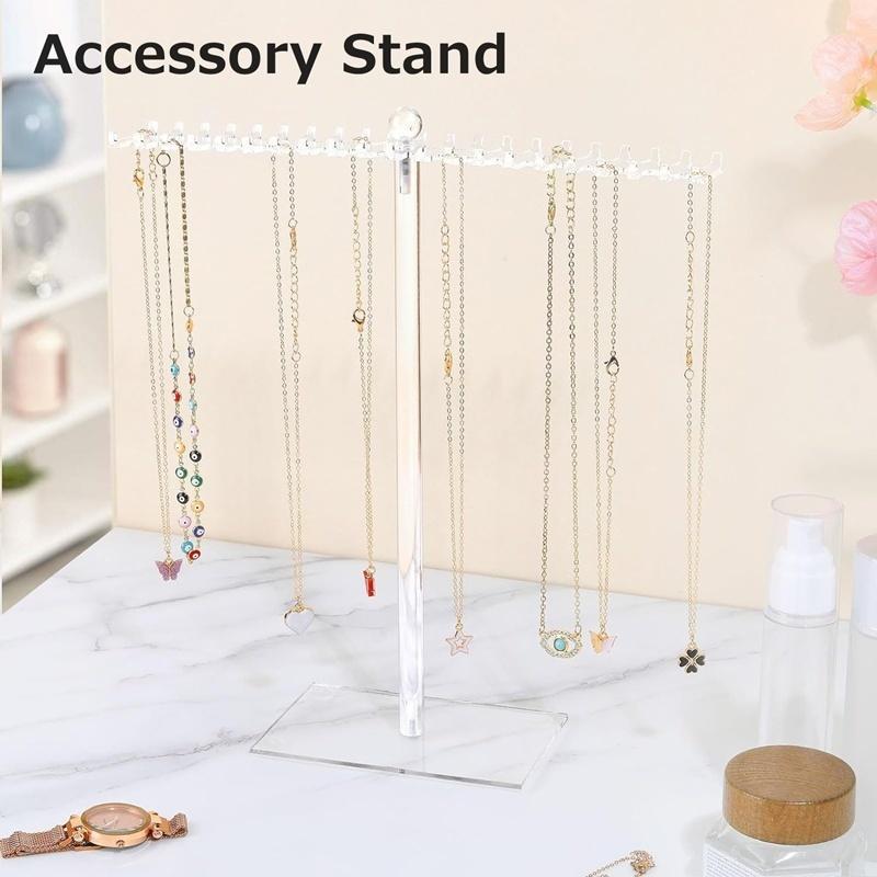 アクセサリースタンド アクセサリー掛け ディスプレイ クリア 透明 ジュエリー ネックレス ブレスレット 引っ掛け