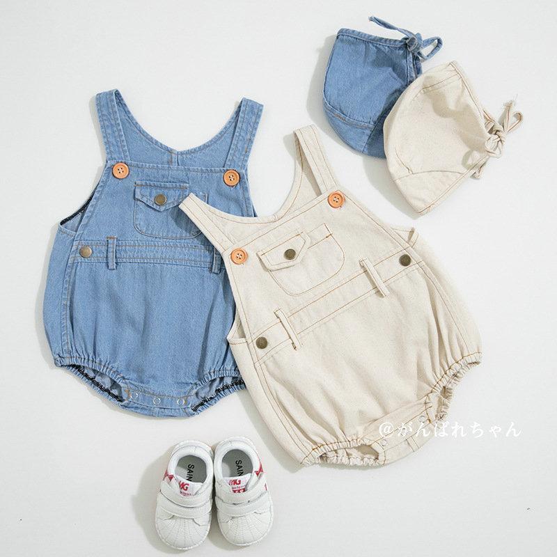 ベビー服 女の子 春 夏 キッズ服 66/74/80/90/200cm ジーンズ カバーオール 3点セット おしゃれ 安い 可愛い 子供服 お出かけ