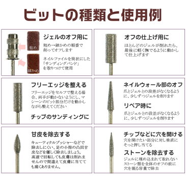 ネイルマシーン 保証つき 電動ネイルマシン ネイルドリル 電動ネイルファイル ネイルマシーン ハードジェルネイルのオフにも最適