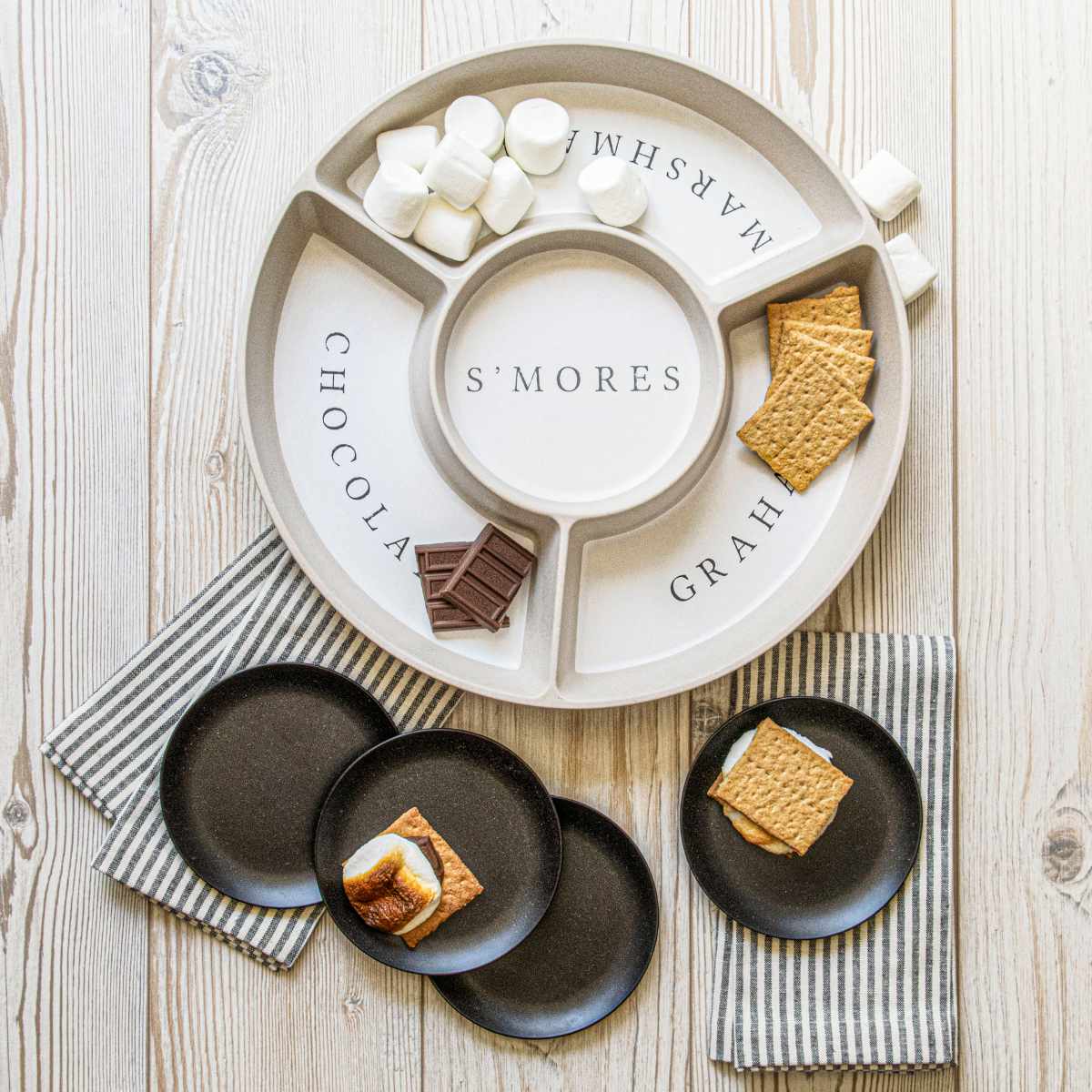 仕切りプレート セット 39cm バンブーファイバー メラミン （ 食洗機対応 おやつプレート 仕切り皿 菓子皿 食器 軽い 割れにくい 取り皿付き お菓子パーティー ホームパーティー ピクニック ）【3980円以上送料無料】