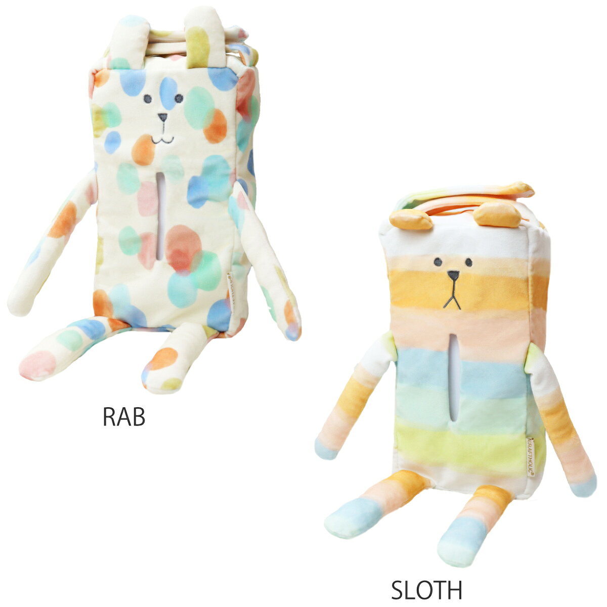 CRAFTHOLIC ティッシュケース SUISAI CRAFT ( ティッシュ ケース 収納 ティッシュボックス ティッシュカバー 壁掛け 置き型 クラフトホリック 北欧 水彩 ウサギ クマ ネコ サル ぬいぐるみ カバー 卓上 車 ティシュ入れ )【3980円以上送料無料】