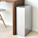 ゴミ箱 30L スライド ステンレス ( ごみ箱 30リットル スリム 幅20.5cm 角型 ふた付き シンプル スタイリッシュ キッチン リビング オフィス ...