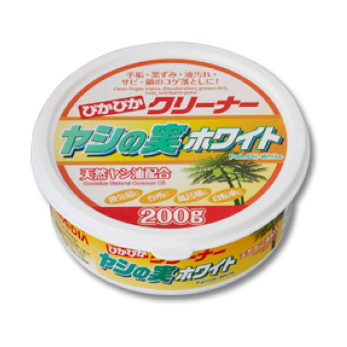 コゲ落とし 200g ヤシの実ホワイト （ クレンザー 研磨剤 キッチン シンク 鍋 天然ヤシ油 油汚れ サビ 台所 焦げ コンロ 換気扇 フライパン 自転車 水回り 磨く 掃除用品 台所そうじ用洗剤 ） 【3980円以上送料無料】