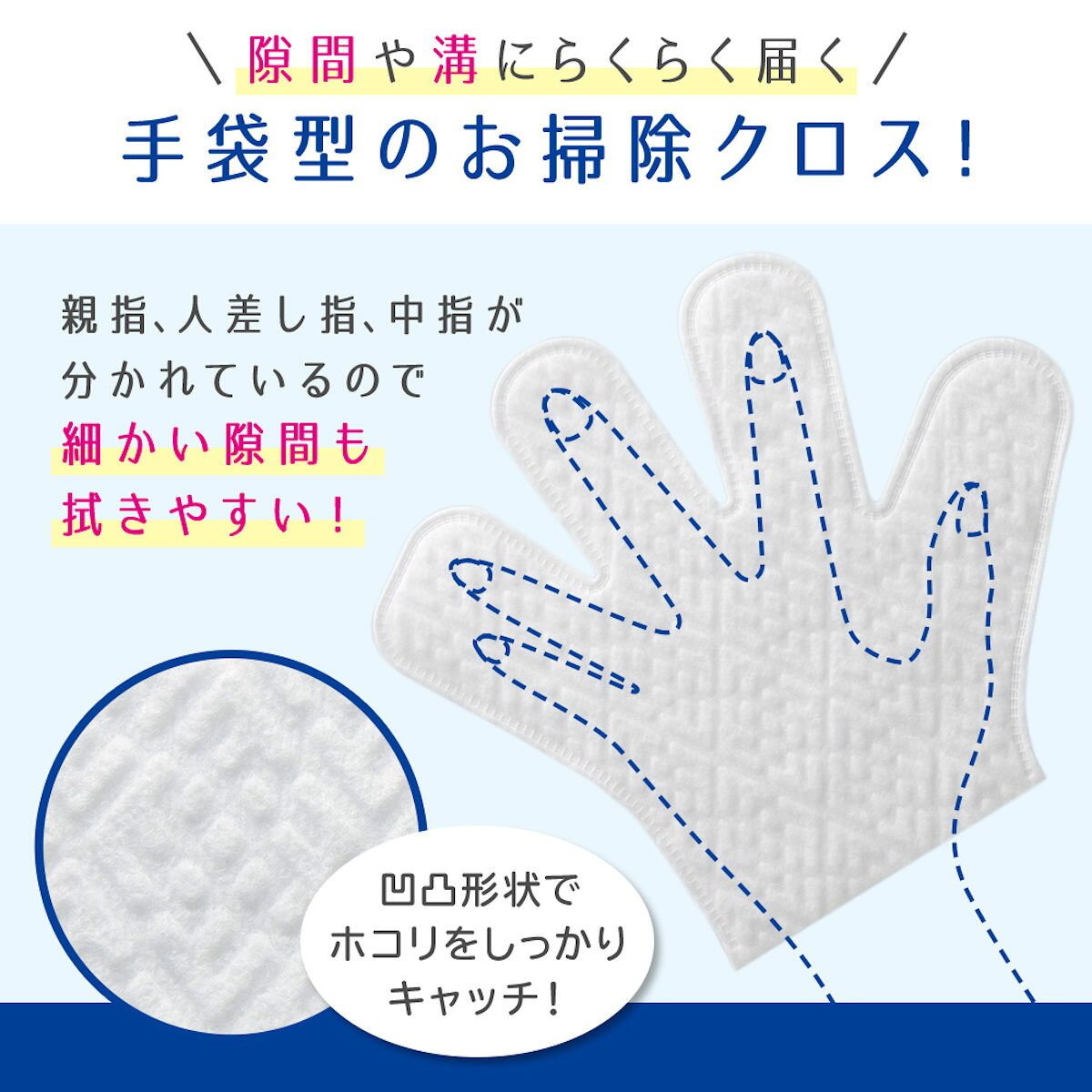ほこり取り ホコリ 汚れ取り ワイパー 手袋 使い捨て 10枚入り （ 手ぶくろ 掃除用 左右兼用 お掃除グローブ 4本指 エアコン ブラインド 照明 サッシ 換気扇 車内 網戸 観葉植物 パソコン 掃除用品 便利グッズ ）【3980円以上送料無料】 colorfulbox-10165718 お弁当グッズのカラフルボックス サンプル画像3