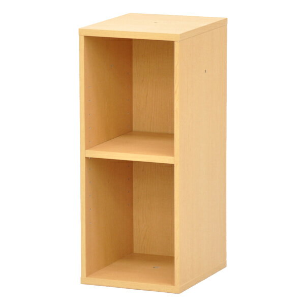 本棚 2段 組み合わせラック プレージ 高さ60cm 幅25cm （ 送料無料 組合せラック 収納 オープンラック シェルフ リビング収納 収納棚 カラボ カラーボックス 絵本収納 コミック収納 木目 ブラウン おしゃれ ） 【3980円以上送料無料】