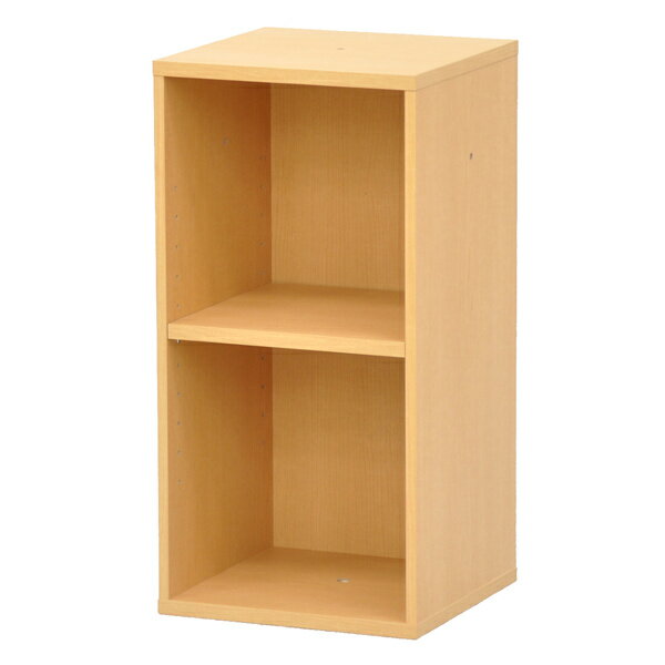 本棚 2段 組み合わせラック プレージ 高さ60cm 幅30cm （ 送料無料 組合せラック 収納 オープンラック シェルフ リビング収納 収納棚 カラボ カラーボックス 絵本収納 コミック収納 木目 ブラウン おしゃれ ） 【3980円以上送料無料】