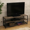 テレビ台 ローボード ヴィンテージ調 スチールフレーム バルネ 幅100cm ( 送料無料 テレビボード TVラック ラック AVラック 収納 リビング収納 AVボード リビングボード オープンラック 棚 家具 スチール おしゃれ ) 【3980円以上送料無料】(3)