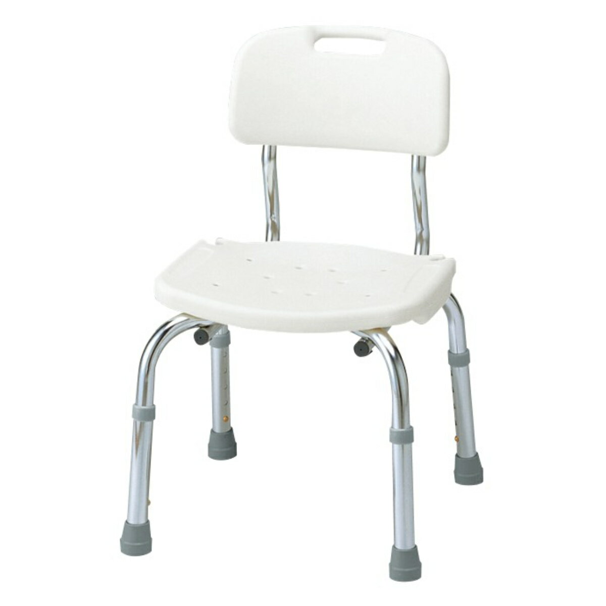 シャワーベンチ 背付 浴室座椅子 安寿 ( シャワーチェア 背もたれ 5段階 高さ調整 風呂いす 風呂椅子 介護 介護用 入浴用品 ホワイト シンプル 風呂 椅...