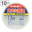 紙皿 使い捨て 17cm 10枚入 丈夫な紙皿 ( 17センチ 使い捨て紙皿 ペーパープレート お皿 白皿 平皿 皿 日本製 紙容器 紙 紙製 BBQ アウトド...