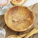 Arte Legno ボウル 22cm オリーブウッド 天然木 ( アルテレニョ オリーブ サラダボウル 大鉢 木製 皿 食器 洋食器 おしゃれ 無垢 ハンドメ...
