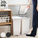 ゴミ箱 20L 同色2個セット 密閉ペダルペール エバン ( ごみ箱 20リットル 2個セット ニオイ漏れ 防止 密閉 スリム シンプル 分別 ペダル式 パッキ...