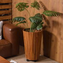 プランター ウッドプランター L 直径39×高さ65cm ( 植木鉢カバー ポットカバー プランターカバー 鉢入れ 鉢植え かご 9号鉢用 ロング 木製 鉢カバ...