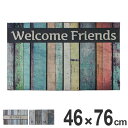 玄関マット 屋外 ドアマット Design door mat （ おしゃれ 北欧 薄型 洗える マット 玄関 ウェルカムマット エントランスマット ウォッシャブル シャビーシック ウッド ナチュラル ） 【3980円以上送料無料】