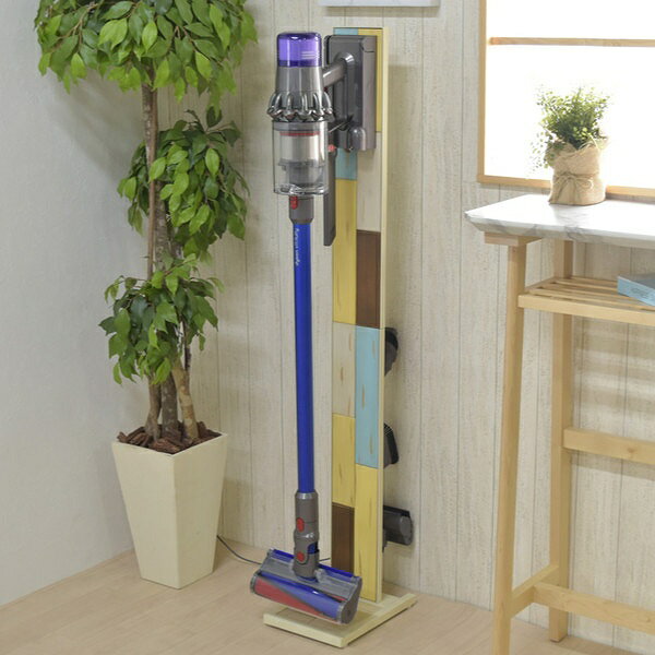 コードレスクリーナー スタンド CHROME スリム 木製 （ 送料無料 掃除機スタンド クローム 掃除機 クリーナースタンド 収納 コードレス 掃除機立て 掃除機収納 スティッククリーナー ツール 天然木 ダイソン ） 【3980円以上送料無料】
